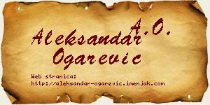 Aleksandar Ogarević vizit kartica